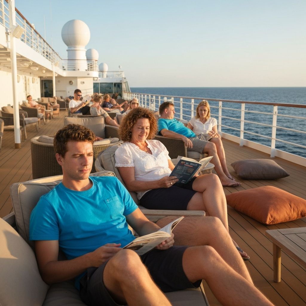 Пассажиры на борту лайнера