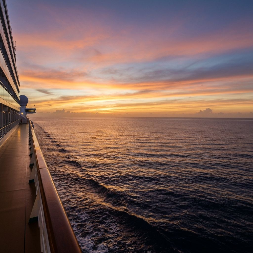 Вид на море с круизного лайнера